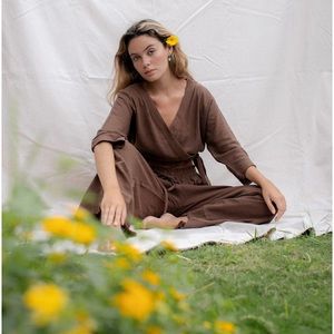 NWT Indigo Luna Flow Top in Chestnut XS/S